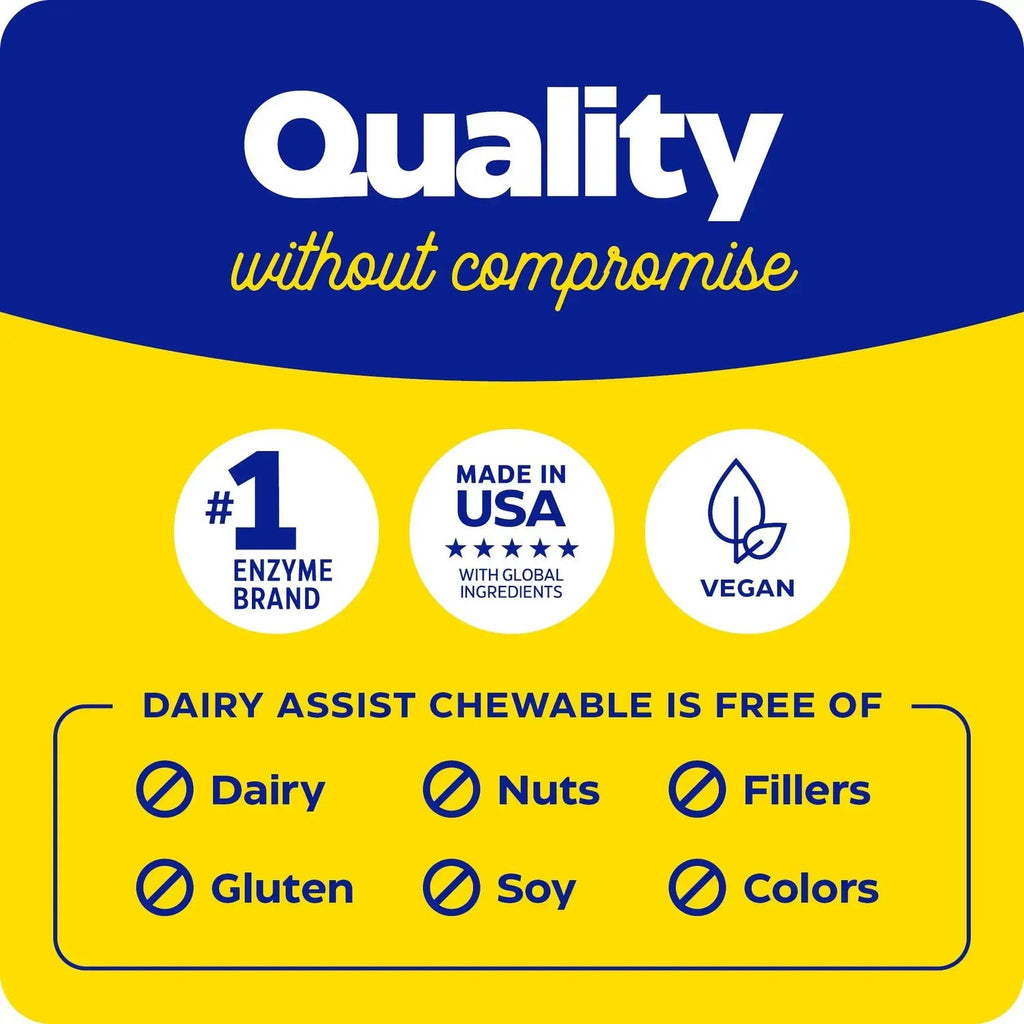 Enzymedica DairyAssist 60 Tabletas Masticables Vainilla