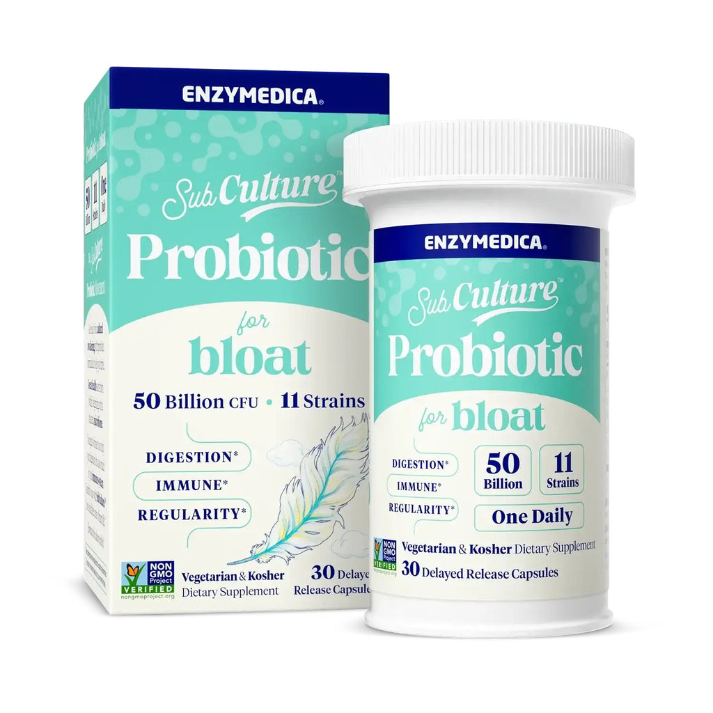 Enzymedica SubCulture Probiótico para la Hinchazón 30 Cápsulas Vegetales