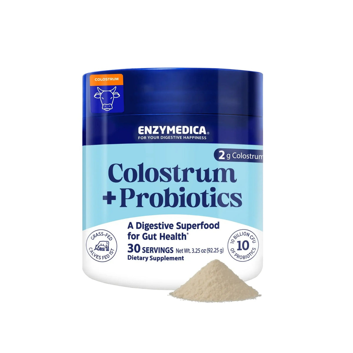Enzymedica Calostro + Probióticos en Polvo 30 Porciones Sin Sabor