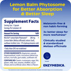 Enzymedica Sleep & Stress Lemon Balm Phytosome Toronjil 200 mg 60 Cápsulas Vegetales