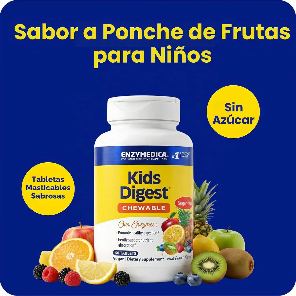 Enzymedica Digest Kids Masticable 60 Cápsulas