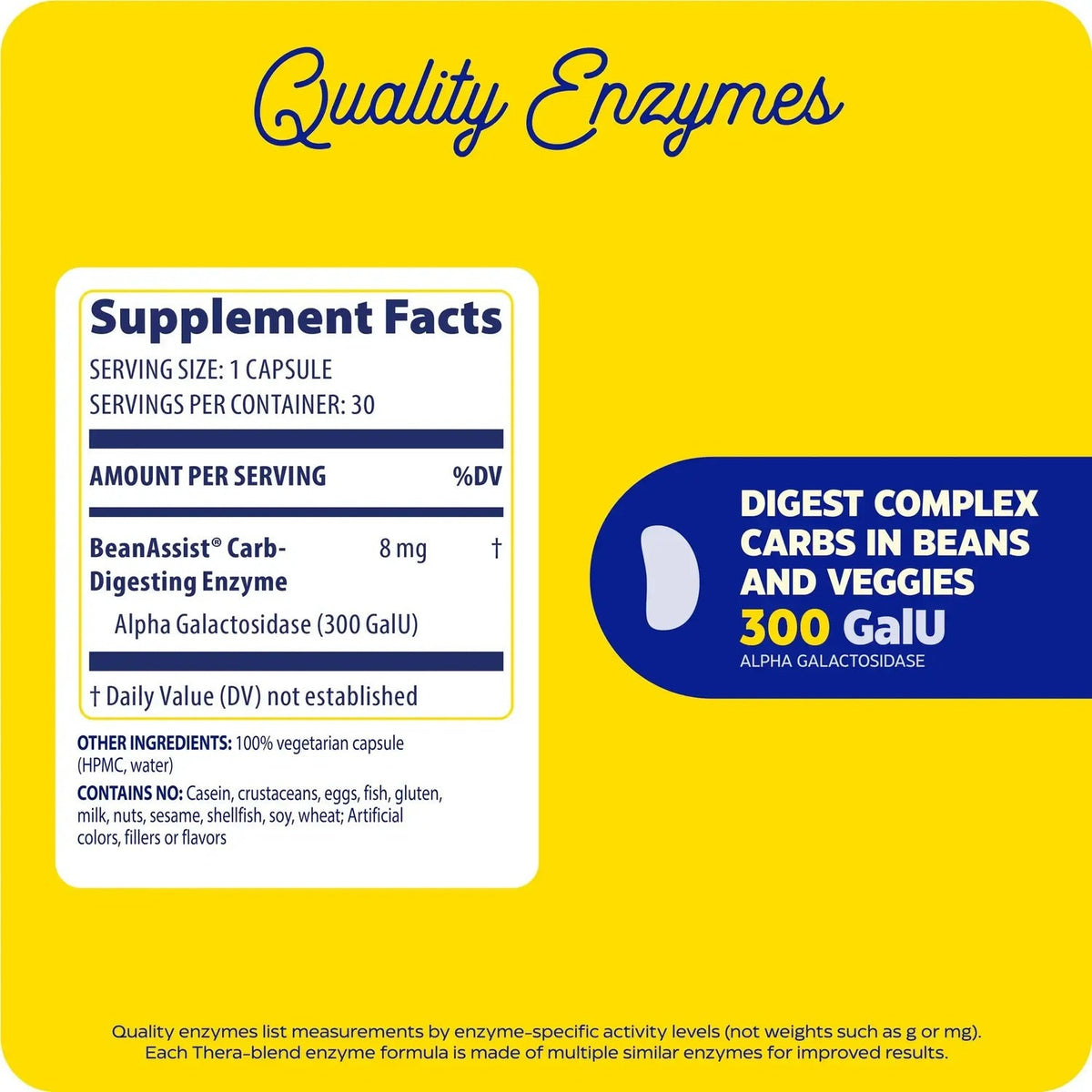 Enzymedica BeanAssist 325 mg 30 Cápsulas Vegetales