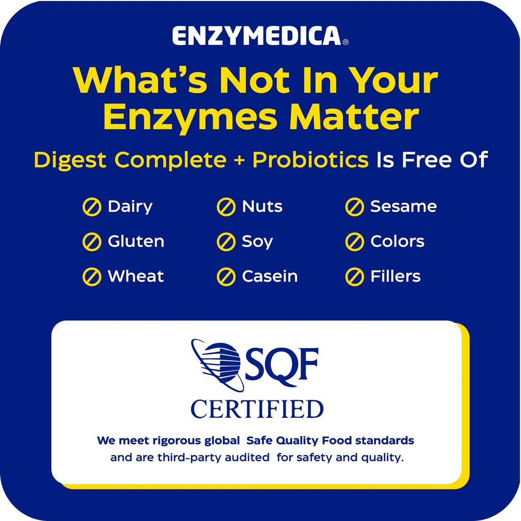 Enzymedica Digest Complete con Probióticos 90 Cápsulas Vegetales