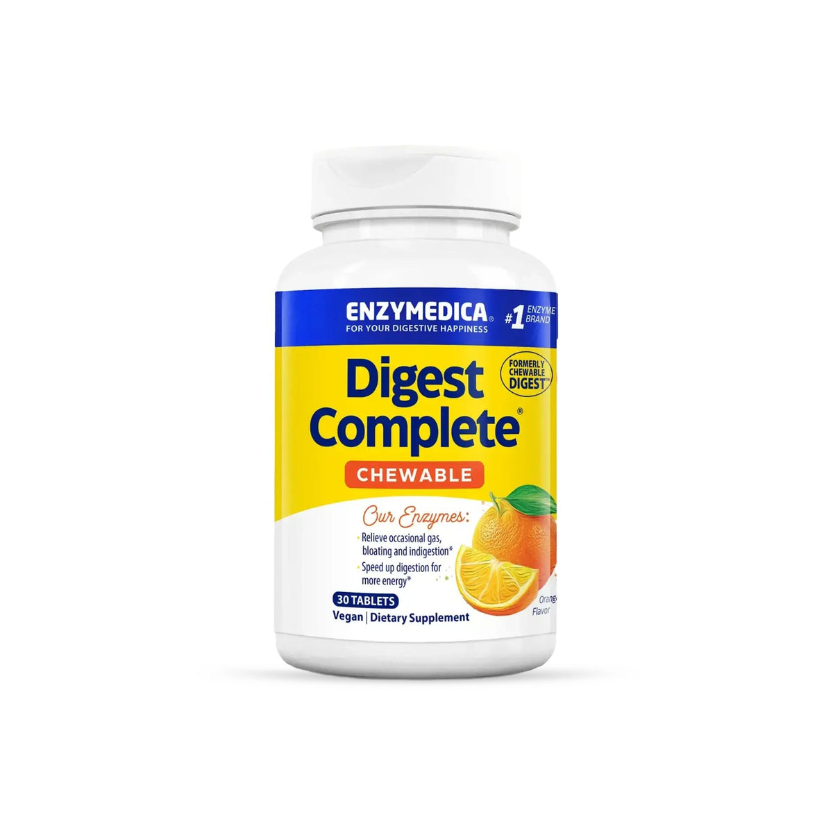 Enzymedica Digest Complete 30 Tabletas Masticables Naranja