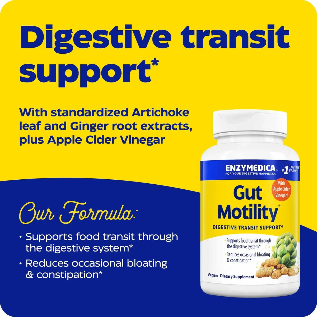 Enzymedica Gut Motility 30 Cápsulas Vegetales