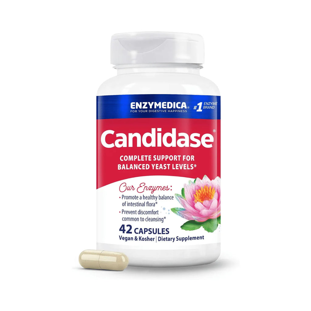 Enzymedica Candidase, enzimas digestivas para una limpieza suave, salud intestinal y digestión, 42 unidades