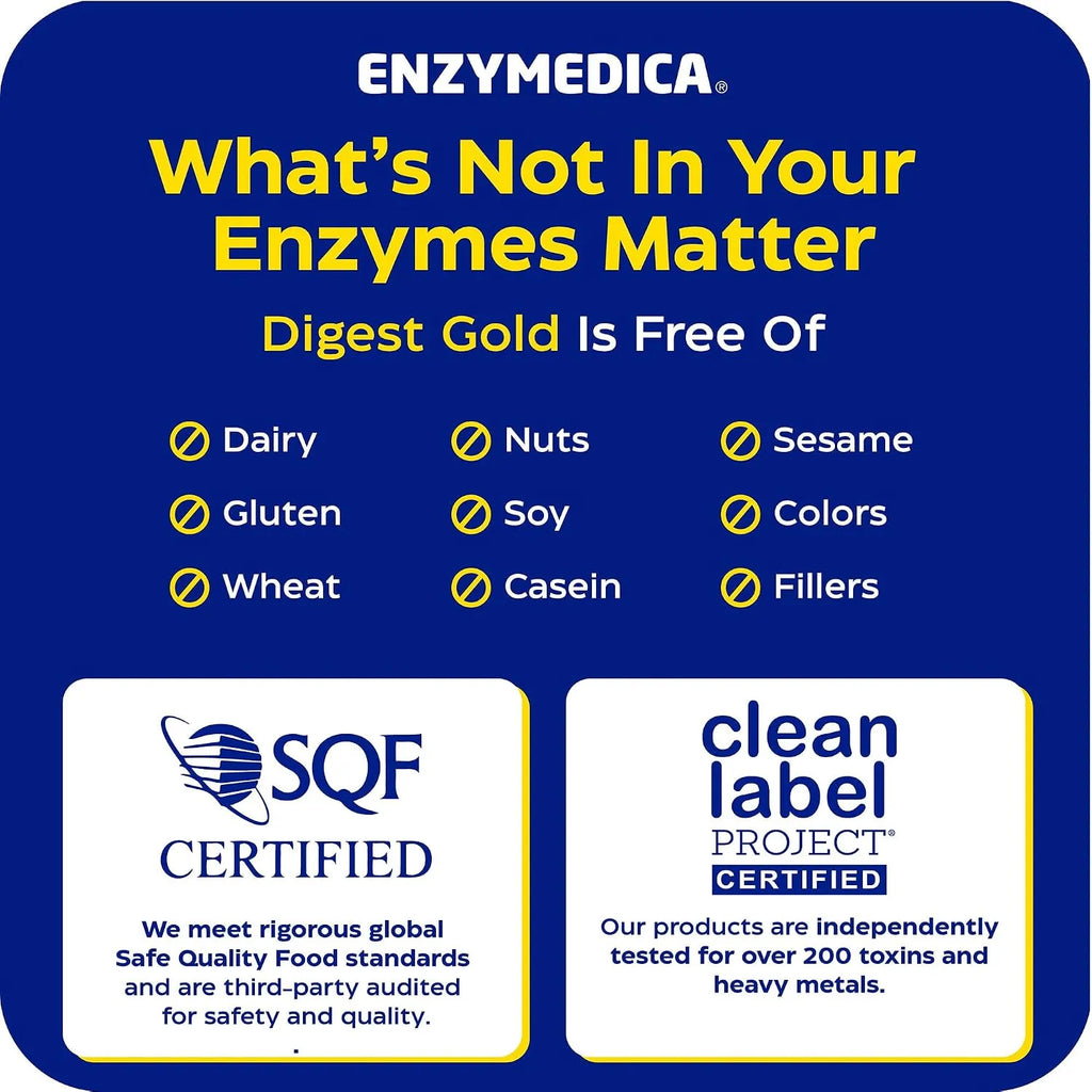 Enzymedica, Digest Gold con ATPro Máxima concentración, 90 cápsulas