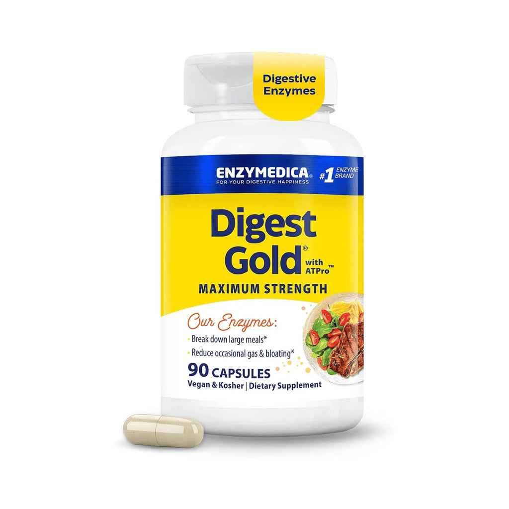 Enzymedica, Digest Gold con ATPro Máxima concentración, 90 cápsulas