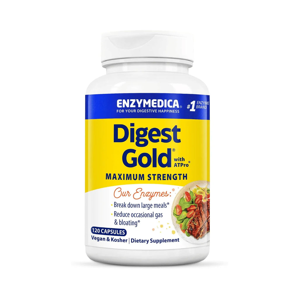 Enzymedica, Digest Gold con ATPro Máxima concentración, 120 cápsulas