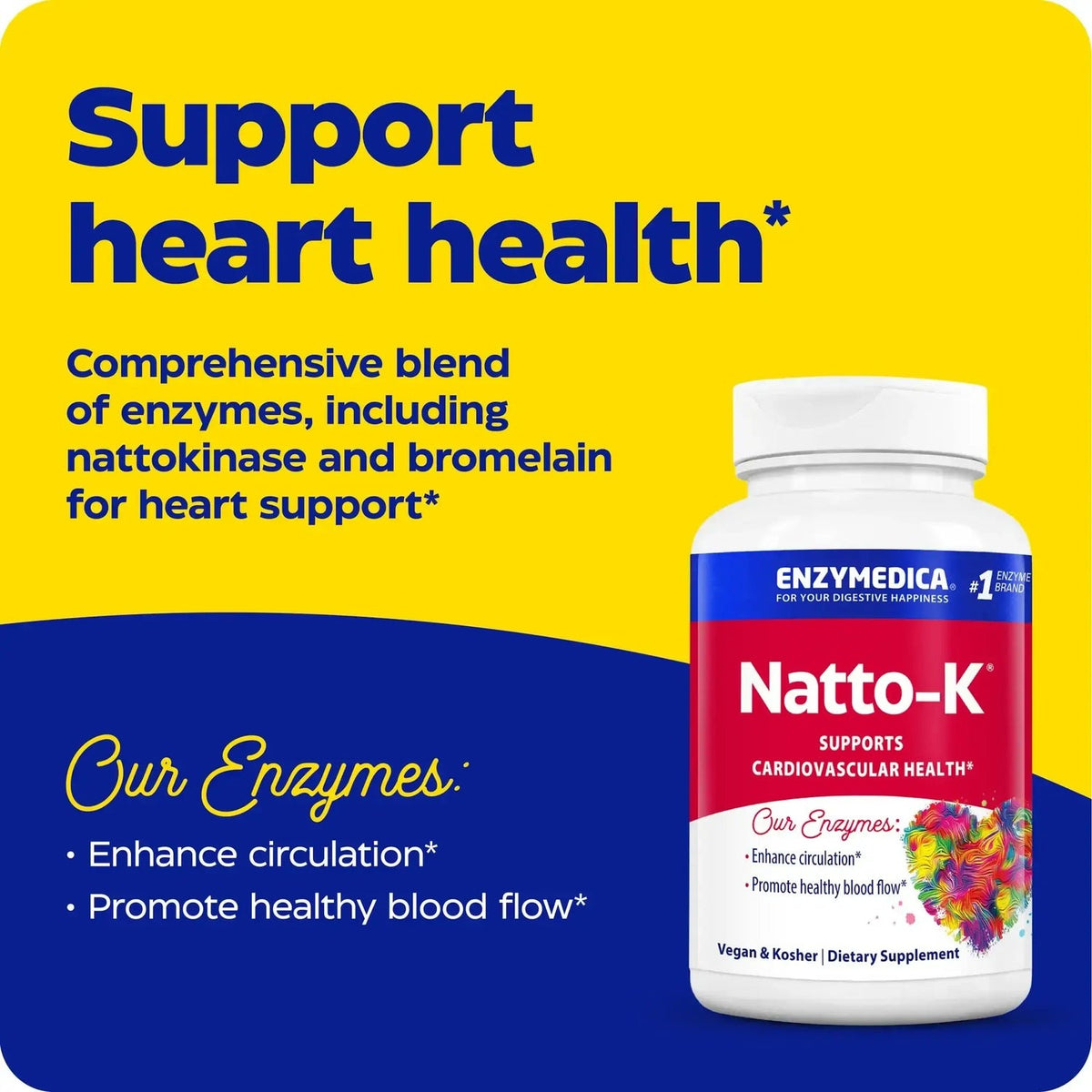 Enzymedica Natto-K 30 Cápsulas Vegetales