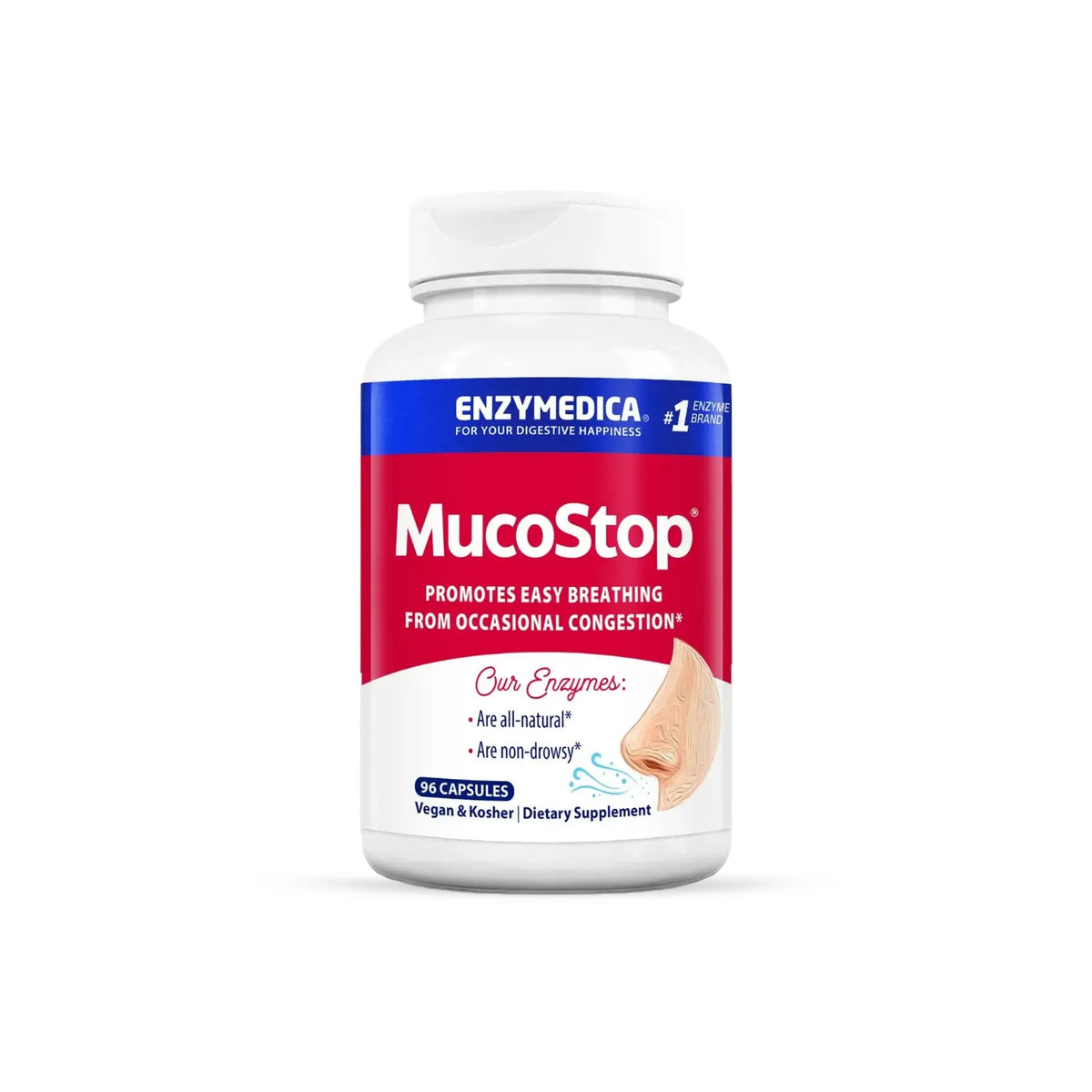 Enzymedica MucoStop 96 Cápsulas Vegetales