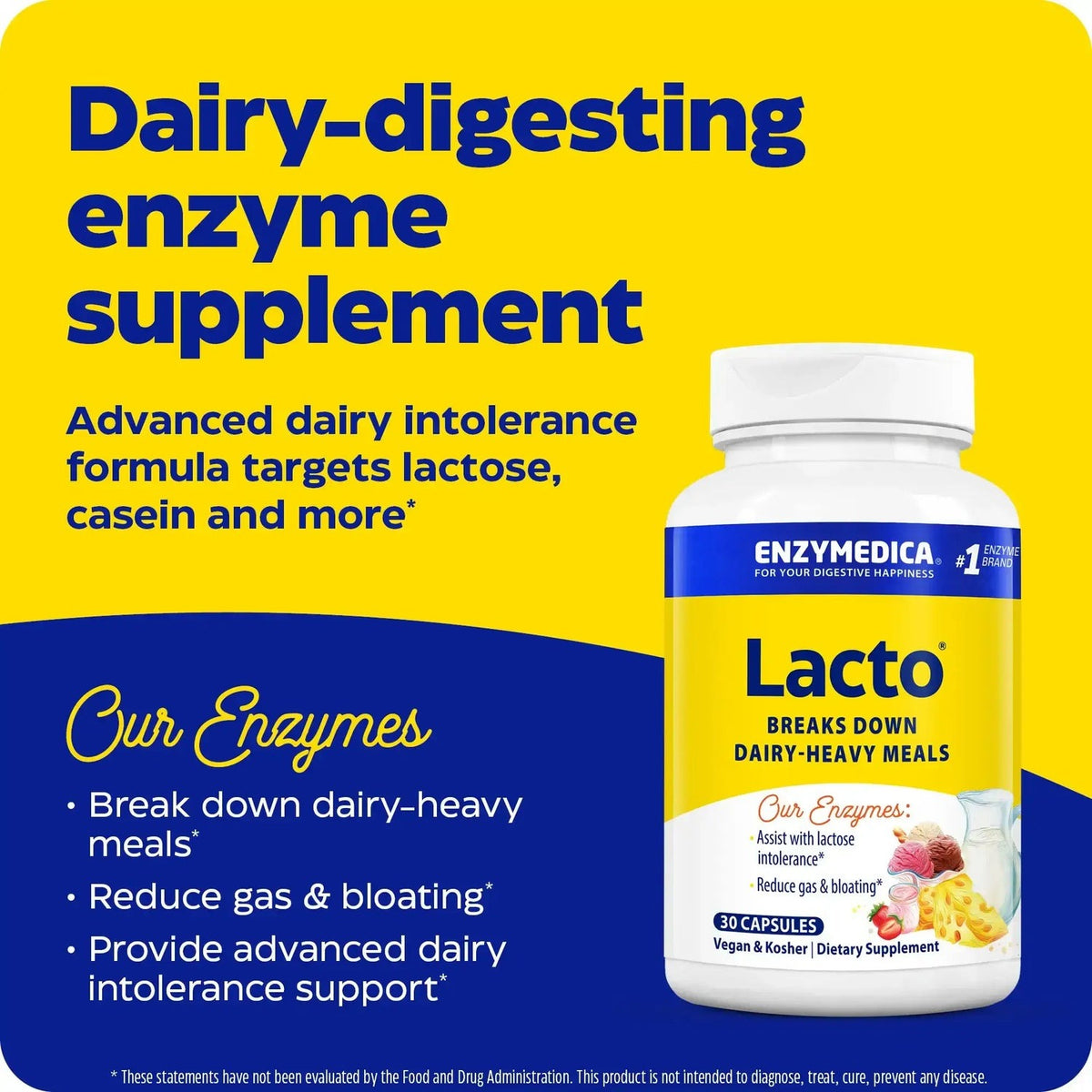 Enzymedica Lacto 30 Cápsulas Vegetales