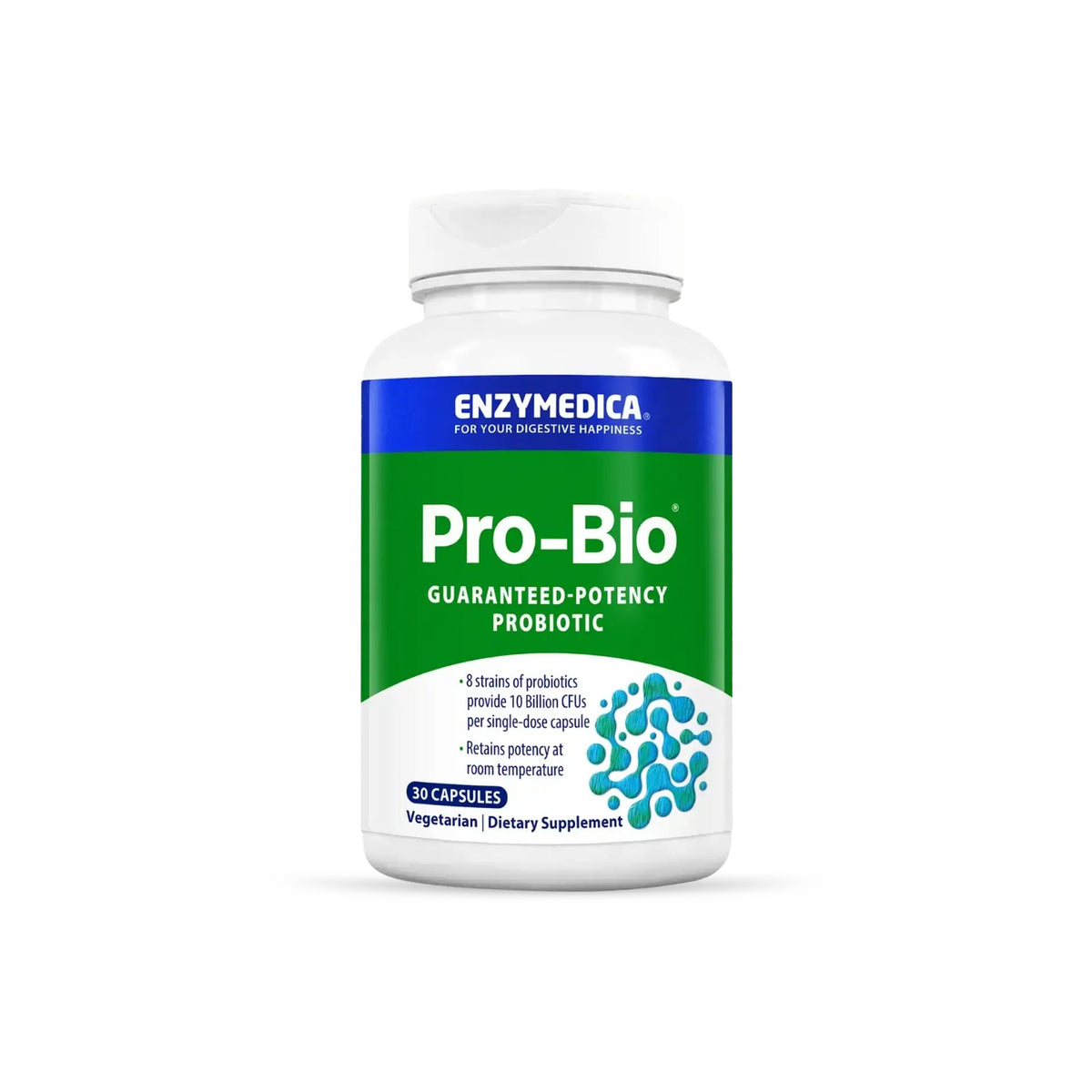 Enzymedica Pro-Bio Probiótico 10 Mil Millones UFC 30 Cápsulas Vegetales