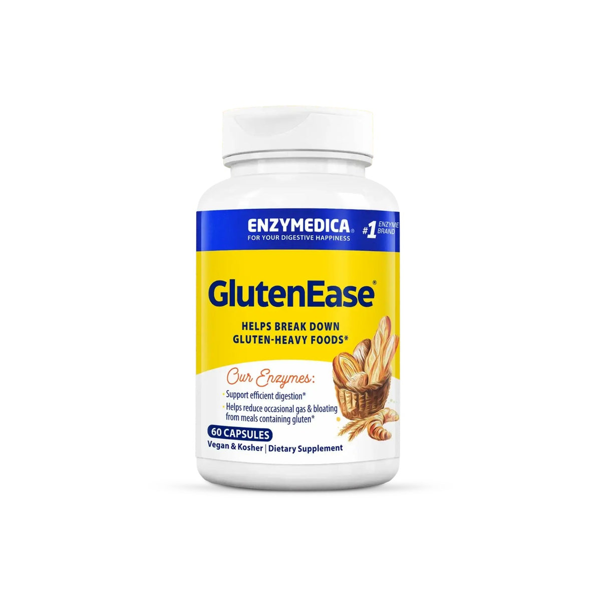 Enzymedica GlutenEase 60 Cápsulas Vegetales