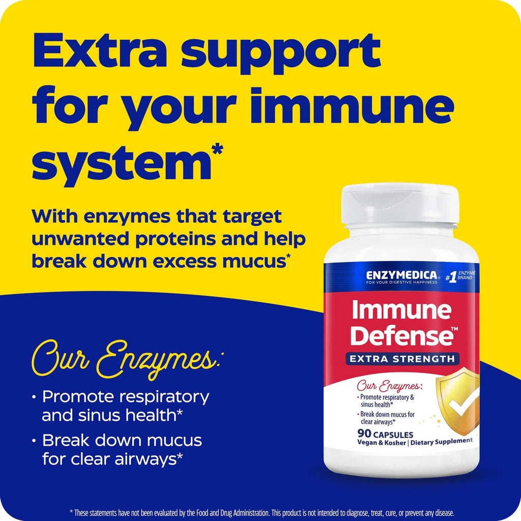 Enzymedica Immune Defense Extra Strength 90 Cápsulas Vegetales