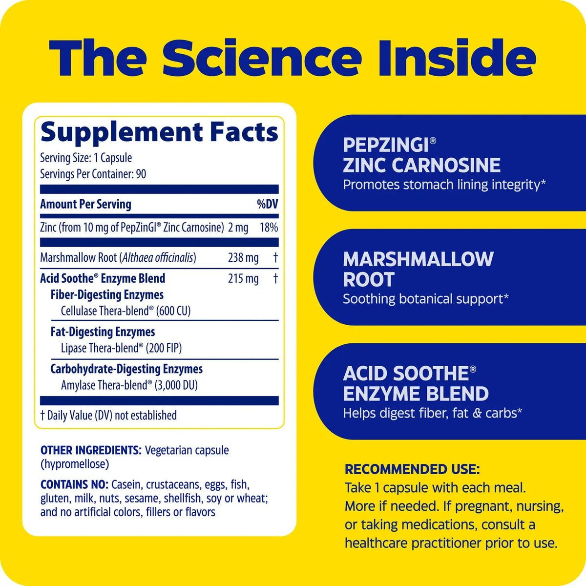 Enzymedica Acid Soothe 90 Cápsulas
