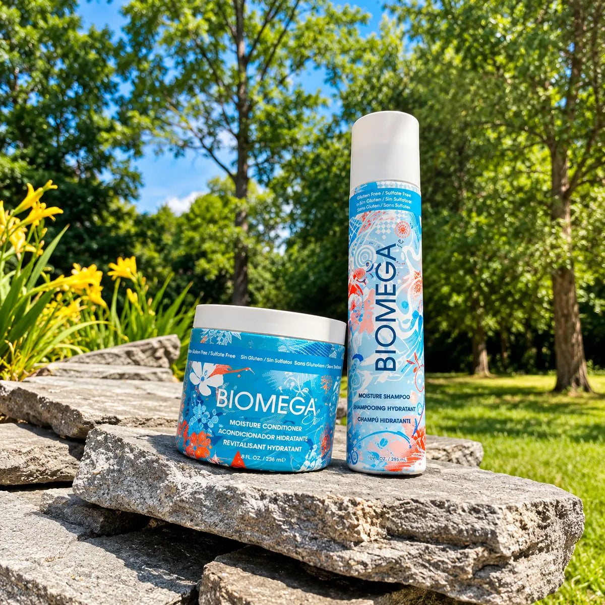 BIOMEGA Moisture Shampoo | Shampoo Hidratante con Omega y Aminoácidos de Queratina | 296 ml | Volumen y Suavidad