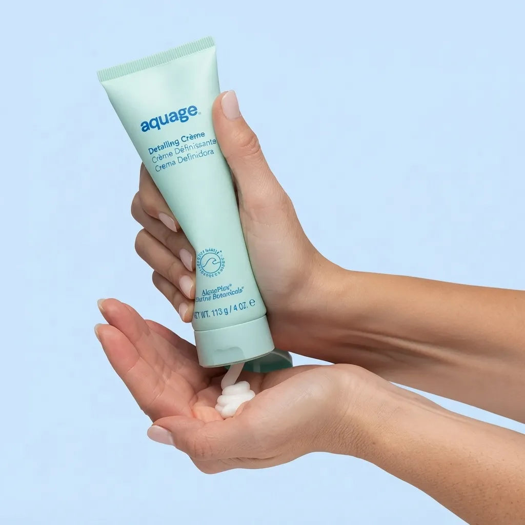 Aquage Detailing Crème 4 OZ - 113 G| Crema Definidora de Peinado | Control de frizz y textura ligera | Fórmula con Marine Botanicals | Cuidado capilar profesional