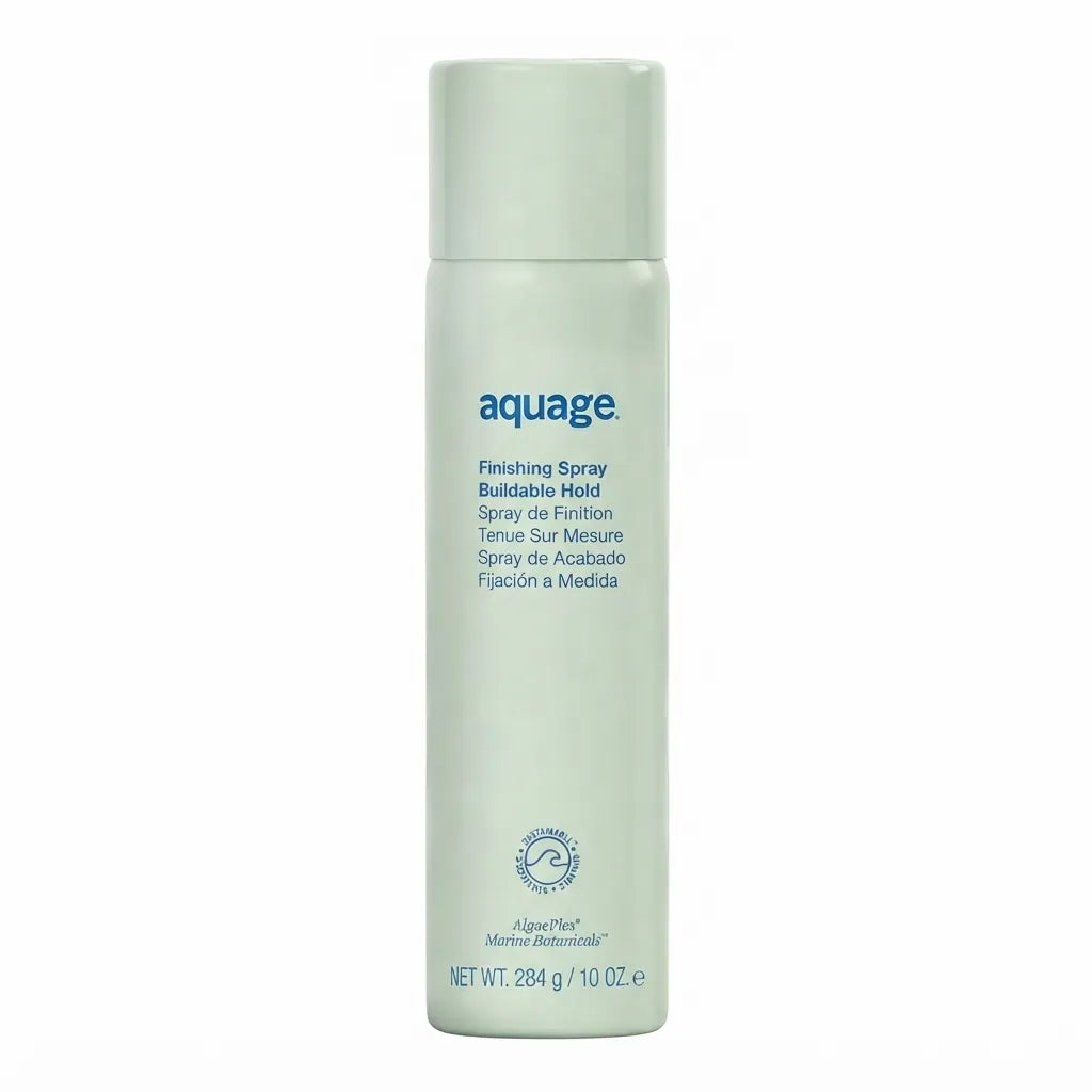 Aquage Finishing Spray 10 OZ - 284 G | Fijación Construible | Brillonatural y control de humedad | Fórmula limpia sin parabenos | Estilizado profesional