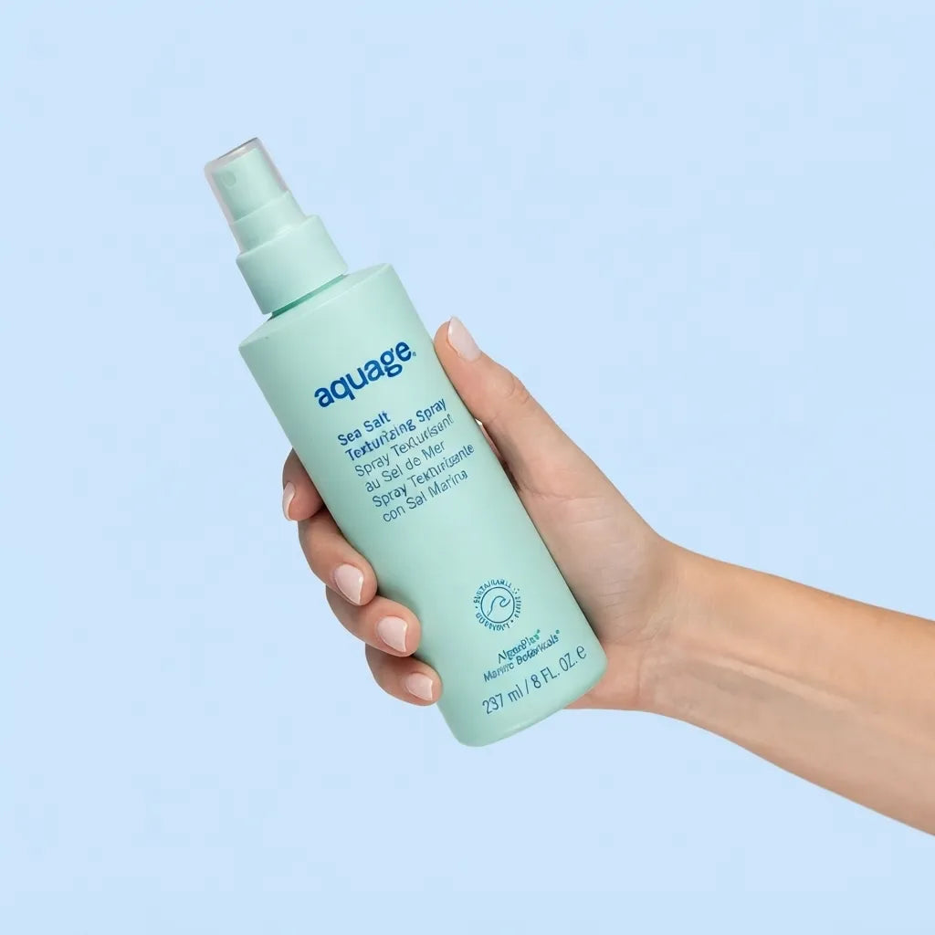 Aquage Sea Salt Texturizing Spray 8OZ-237 ml | Spray Texturizante con Sal Marina | Volumen y textura playera para el cabello | Fórmula con AlgaePlex Marine Botanicals | Cuidado capilar profesional