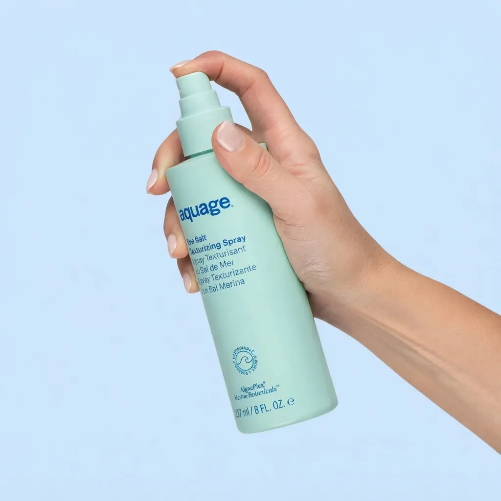Aquage Sea Salt Texturizing Spray 8OZ-237 ml | Spray Texturizante con Sal Marina | Volumen y textura playera para el cabello | Fórmula con AlgaePlex Marine Botanicals | Cuidado capilar profesional
