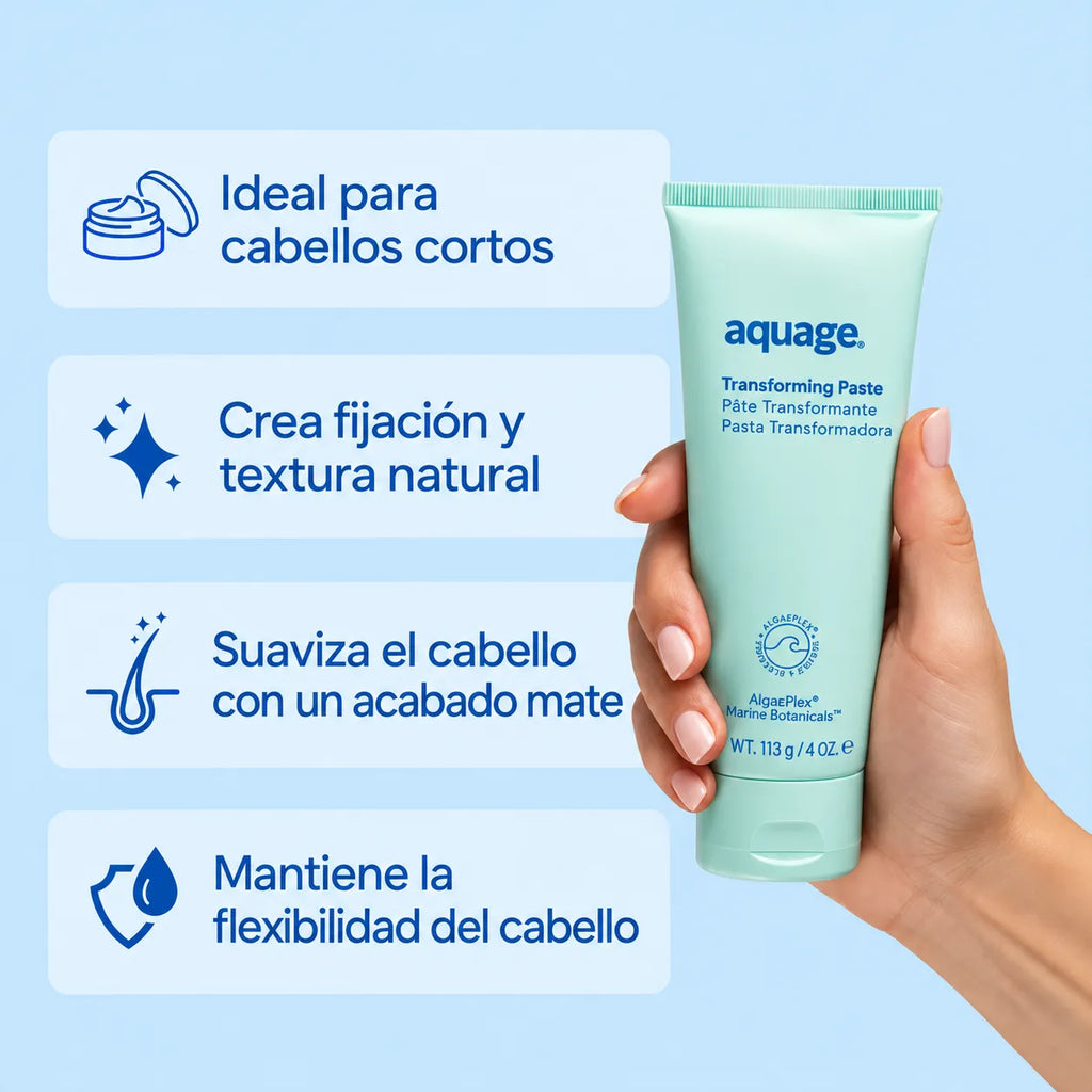 Aquage Transforming Paste | Cera Texturizadora | 4 oz | Fijación Firme y Flexible