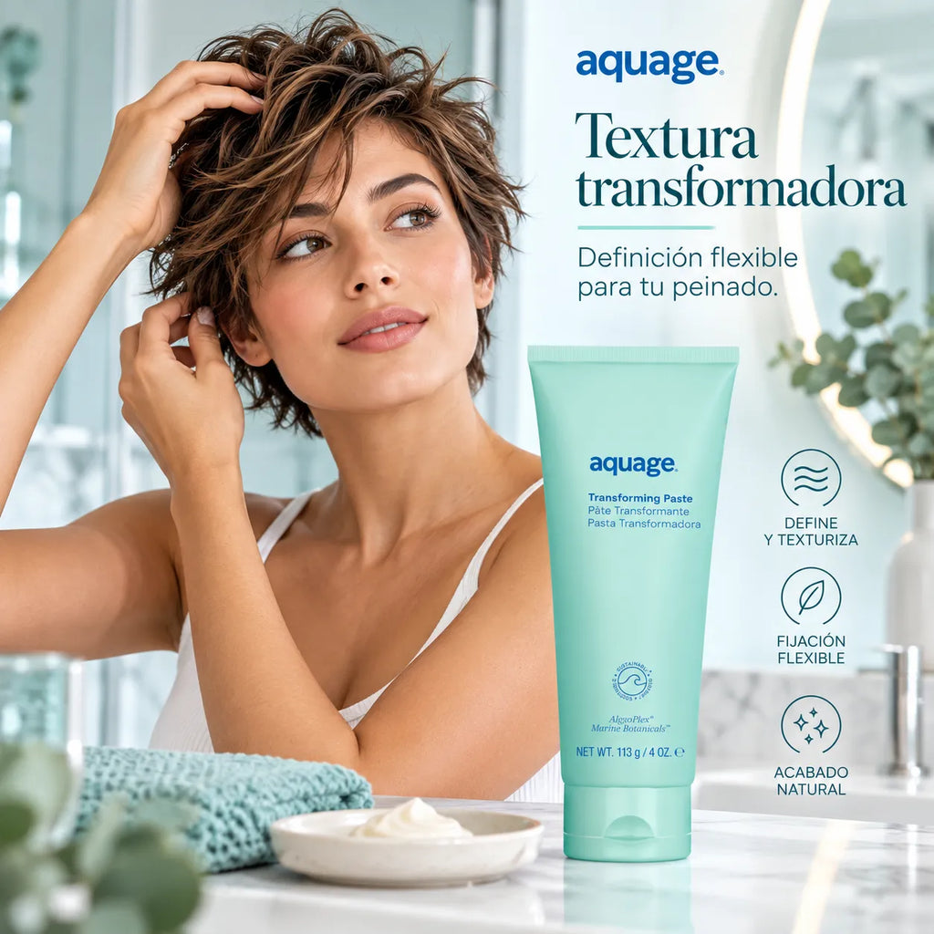 Aquage Transforming Paste | Cera Texturizadora | 4 oz | Fijación Firme y Flexible