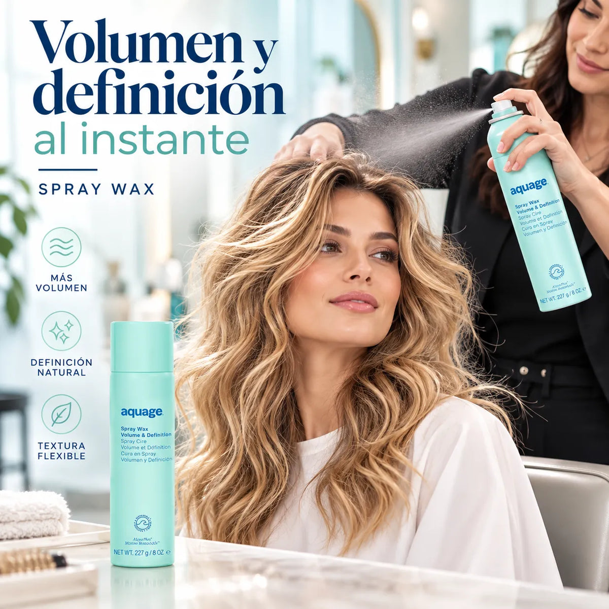 Aquage Spray Wax | Cera Moldeadora en Aerosol | 8 oz | Volumen y Fijación Flexible