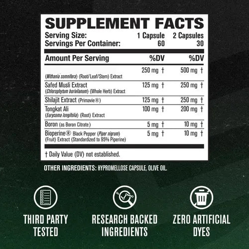 Jacked Factory PrimaSurge | 120 Cápsulas Vegetales | Apoyo a la Testosterona Natural | Fuerza, Energía y Vitalidad Masculina | Suplemento Alimenticio