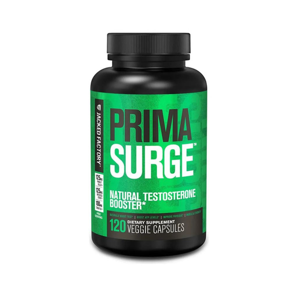 Jacked Factory PrimaSurge | 120 Cápsulas Vegetales | Apoyo a la Testosterona Natural | Fuerza, Energía y Vitalidad Masculina | Suplemento Alimenticio