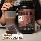 Jacked Factory Authentic ISO Whey Protein Isolate | 25 Porciones | Sabor Chocolate Negro | Proteína Aislada de Suero de Leche | Recuperación y Desarrollo Muscular | Suplemento Alimenticio
