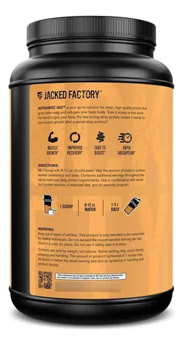 Jacked Factory Authentic ISO | 25 servicios | Chocolate con mantequilla de cacahuete | proteína whey aislada
