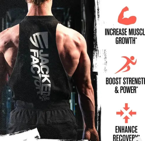 Jacked Factory Creatina Monohidratada | 120 Gomitas | Sabor Fresa | Fuerza y Rendimiento Muscular | Suplemento Alimenticio