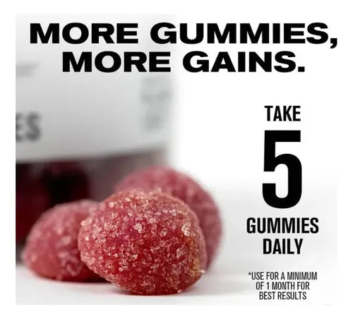 Jacked Factory Creatina Monohidratada | 120 Gomitas | Sabor Fresa | Fuerza y Rendimiento Muscular | Suplemento Alimenticio