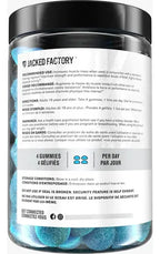 Jacked Factory Creatina Monohidratada | 120 Gomitas | Sabor Frambuesa Azul | Fuerza y Rendimiento Muscular | Suplemento Alimenticio