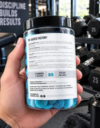 Jacked Factory Creatina Monohidratada | 120 Gomitas | Sabor Frambuesa Azul | Fuerza y Rendimiento Muscular | Suplemento Alimenticio