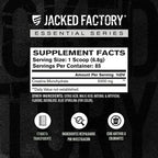 Jacked Factory Creatina Monohidratada | 85 servicios | Frambuesa azul | 5000 mg de creatina | Suplemento alimenticio