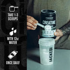 Jacked Factory Creatina Monohidratada | 85 servicios | Frambuesa azul | 5000 mg de creatina | Suplemento alimenticio