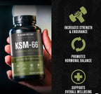 Jacked Factory KSM-66 Ashwagandha 600 mg - 60 Cápsulas | Extracto Estandarizado | Adaptógeno Natural | Manejo del Estrés y Bienestar