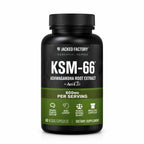 Jacked Factory KSM-66 Ashwagandha 600 mg - 60 Cápsulas | Extracto Estandarizado | Adaptógeno Natural | Manejo del Estrés y Bienestar