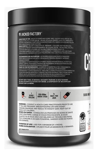 Jacked Factory Polvo de Creatina Monohidratada CA WS [85 SERV] [Melocotón Mango]