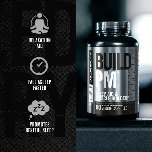 Jacked Factory Build PM | 60 cápsulas vegetales | recuperación muscular y descanso nocturno