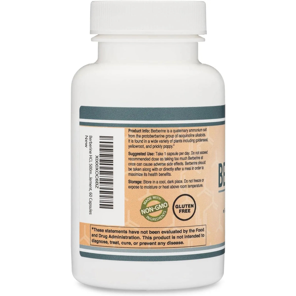 Double Wood Berberina 500 Mg, 60 Cápsulas