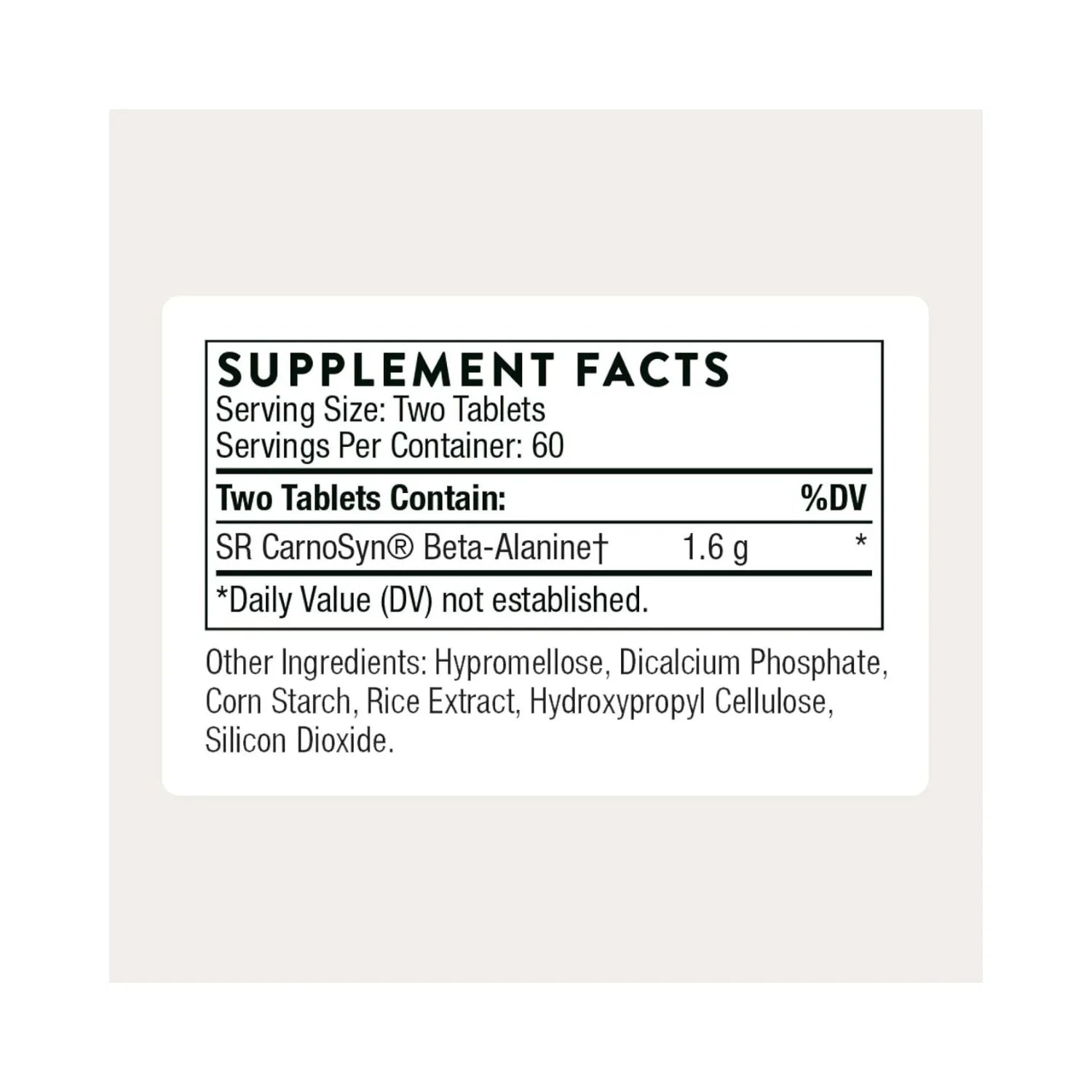 Thorne Beta Alanine-SR 120 tabletas