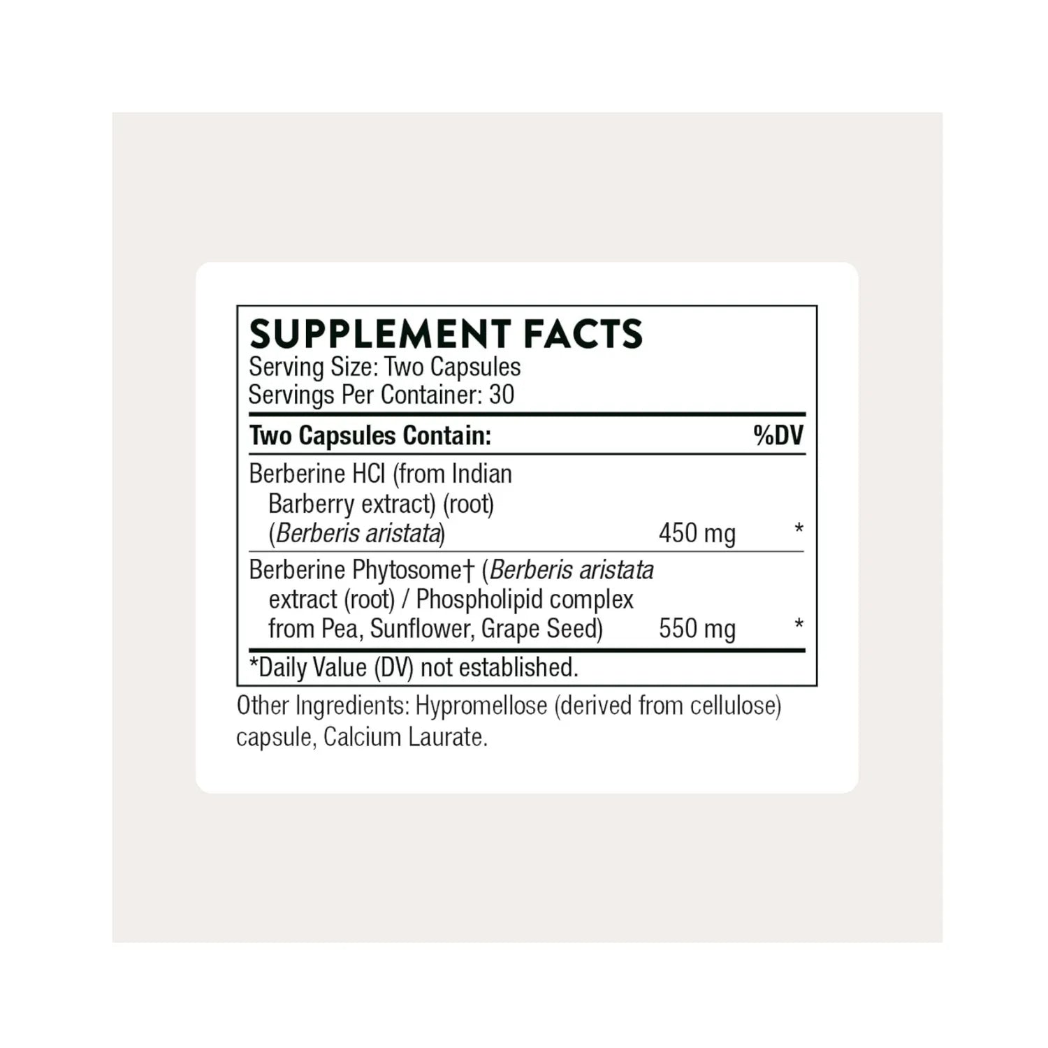 Thorne Berberine - 1000 mg 60 Capsules