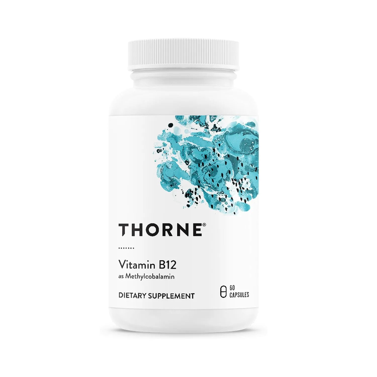 Thorne Vitamin B12 Metilcobalamina 1,000 mcg para Energía y Sistema Nervioso, 60 Cápsulas