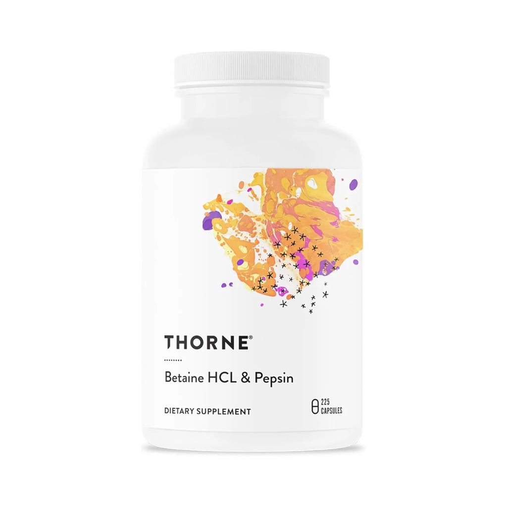 Thorne Betaine HCL & Pepsin 225 Capsules