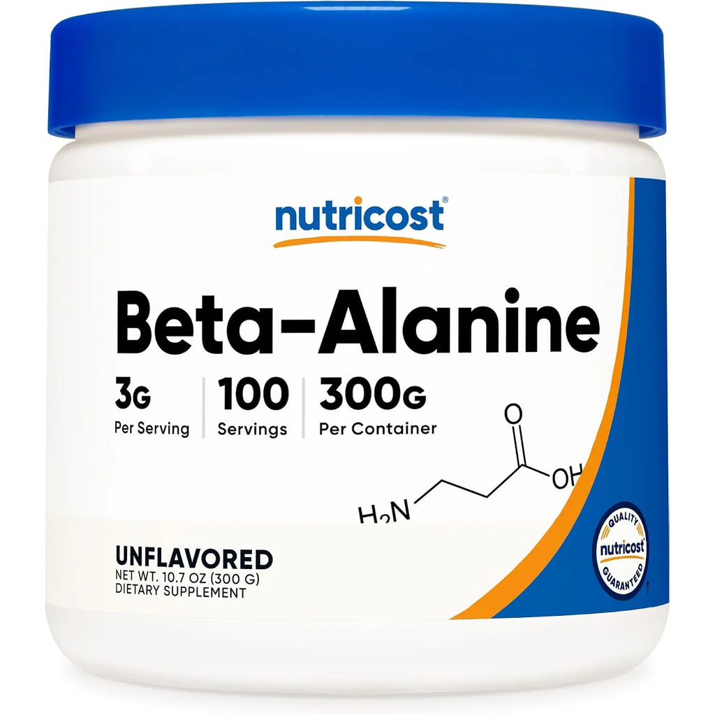Nutricost Beta Alanina en Polvo 300 Gramos, 3 Gramos por Porción