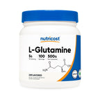 Nutricost L-Glutamina en Polvo 500 g 100 Porciones Sin Sabor