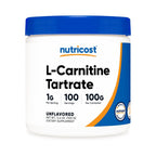 Nutricost Tartrato de L-Carnitina en Polvo 100 g 100 Porciones